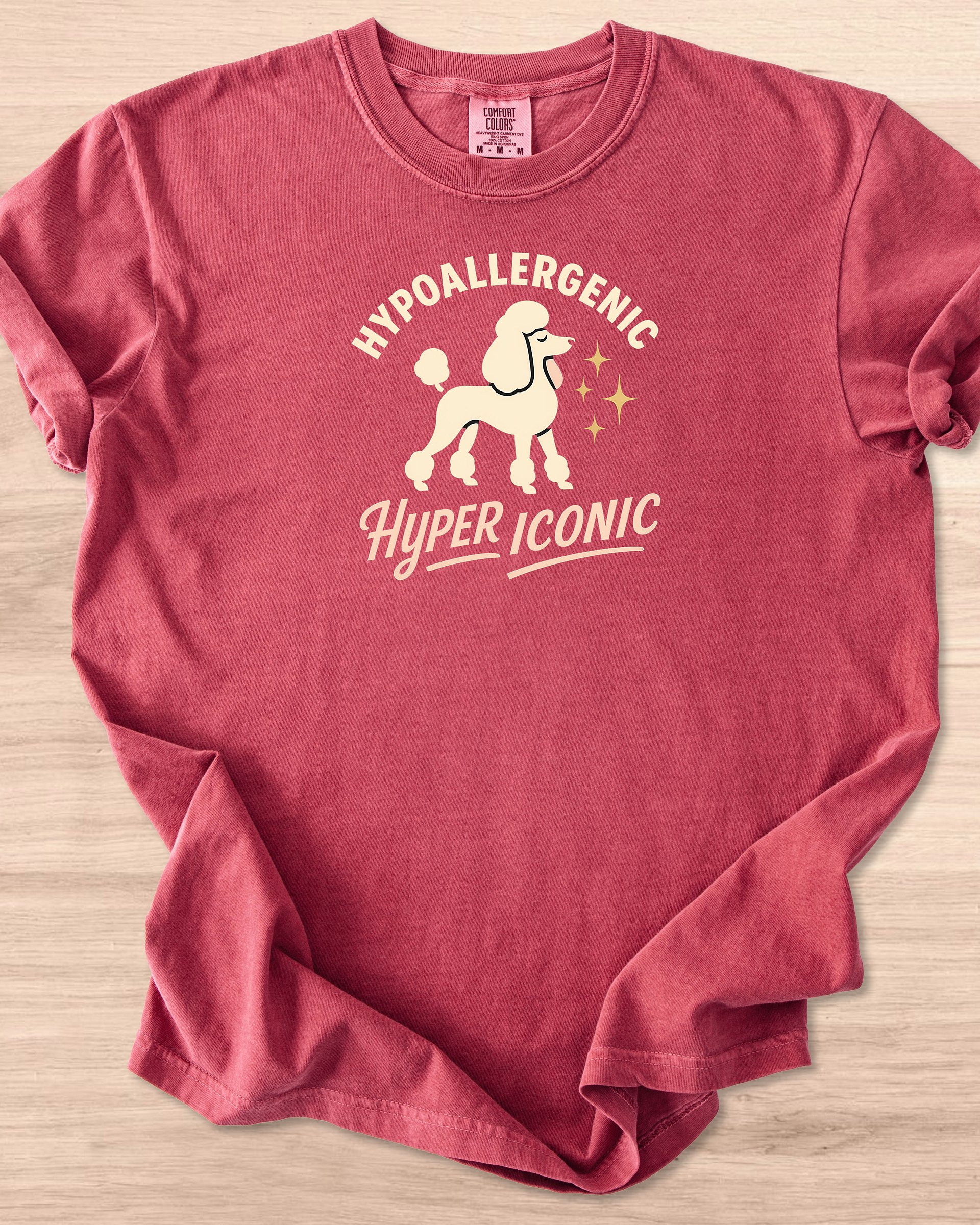 Hypoallergenic, Hyper Iconic (Poodle) Tee product image (15)