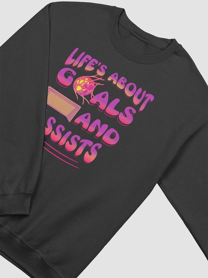Lifes About Goals And Assists Soccer Getter Gradient Crewneck product image (2)