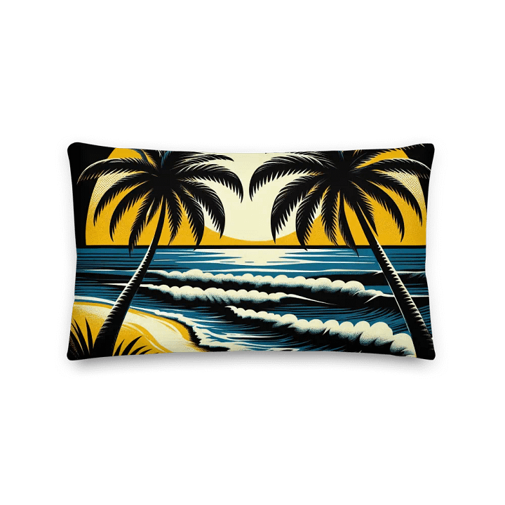 Linen Luxe All-Over Pillow |AI design beach product image (2)