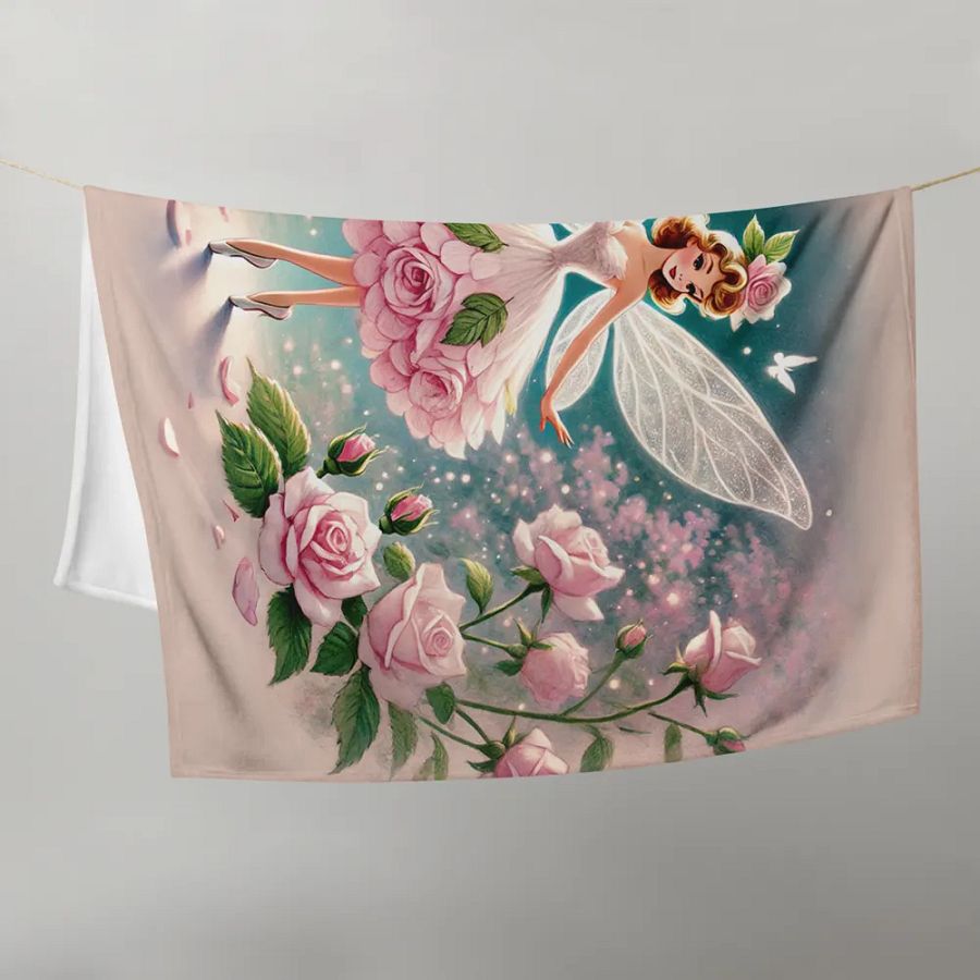 Pink Rose Fairy Snuggly Soft Throw Blanket product image (11)