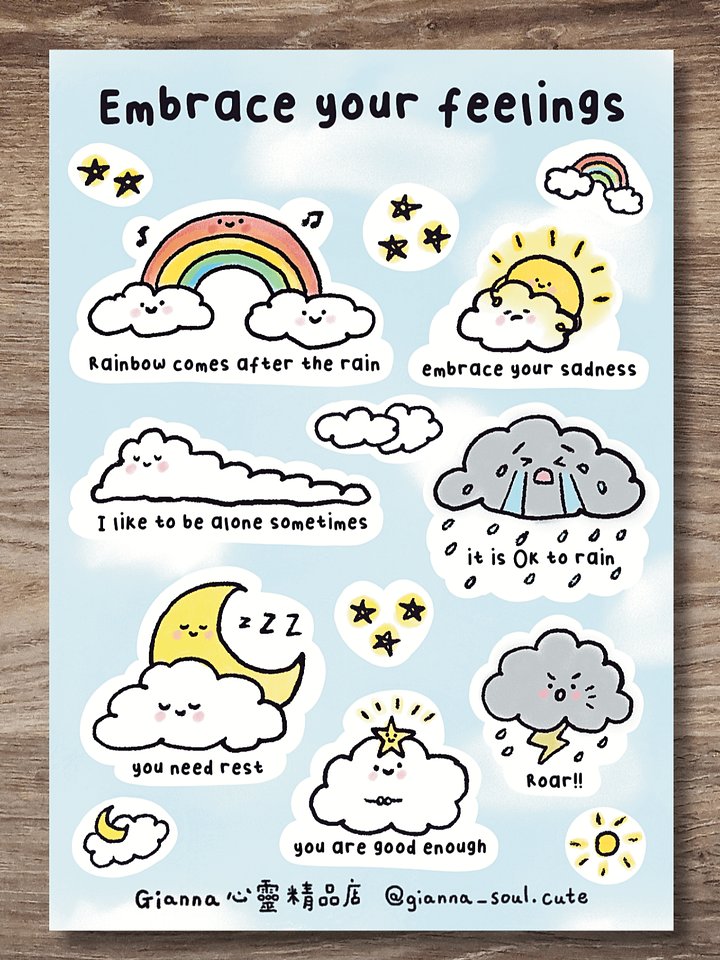 Embrace your feelings | Positivity Sticker Sheet product image (1)
