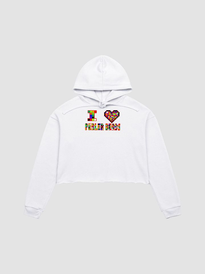 I Heart Perler Bead Crop Hoodie product image (1)
