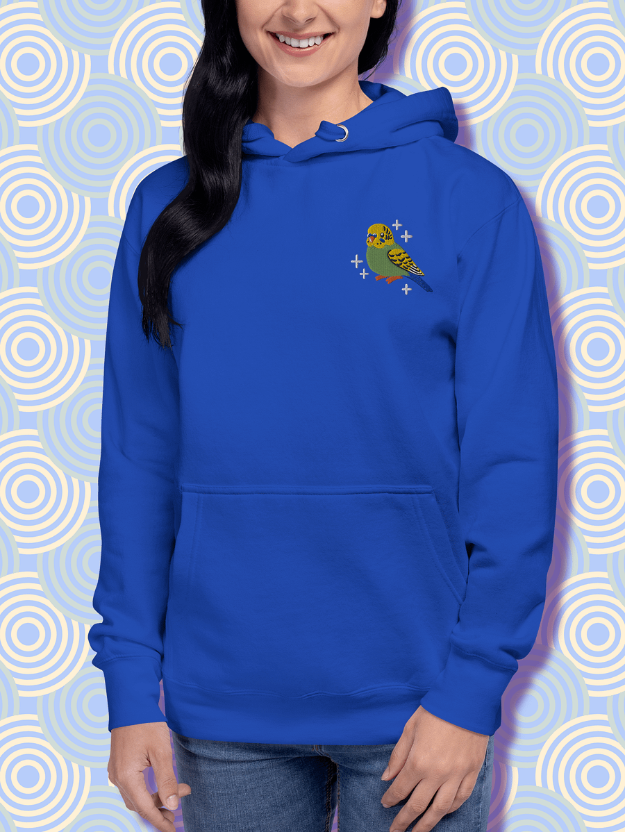 Whimsical Budgie Bliss Hoodie product image (3)