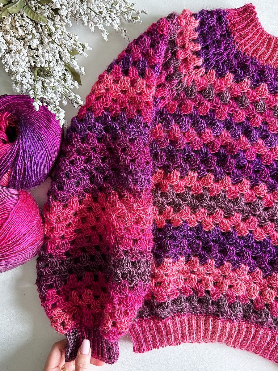 Granny Pop Pullover Crochet Pattern product image (5)