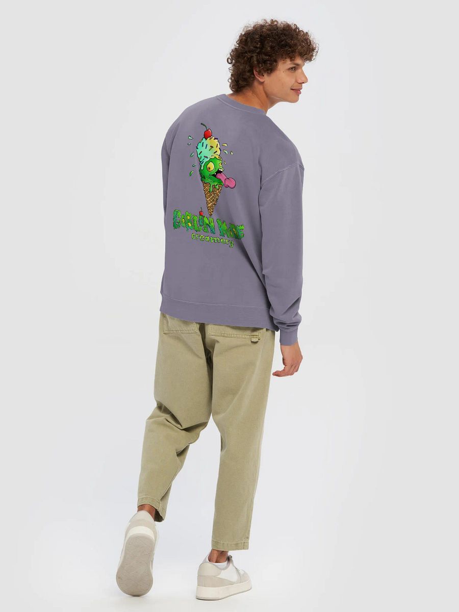 Goblin Mode Creamery Cone on front w/ Font & Cone Logo on back Crewneck product image (4)
