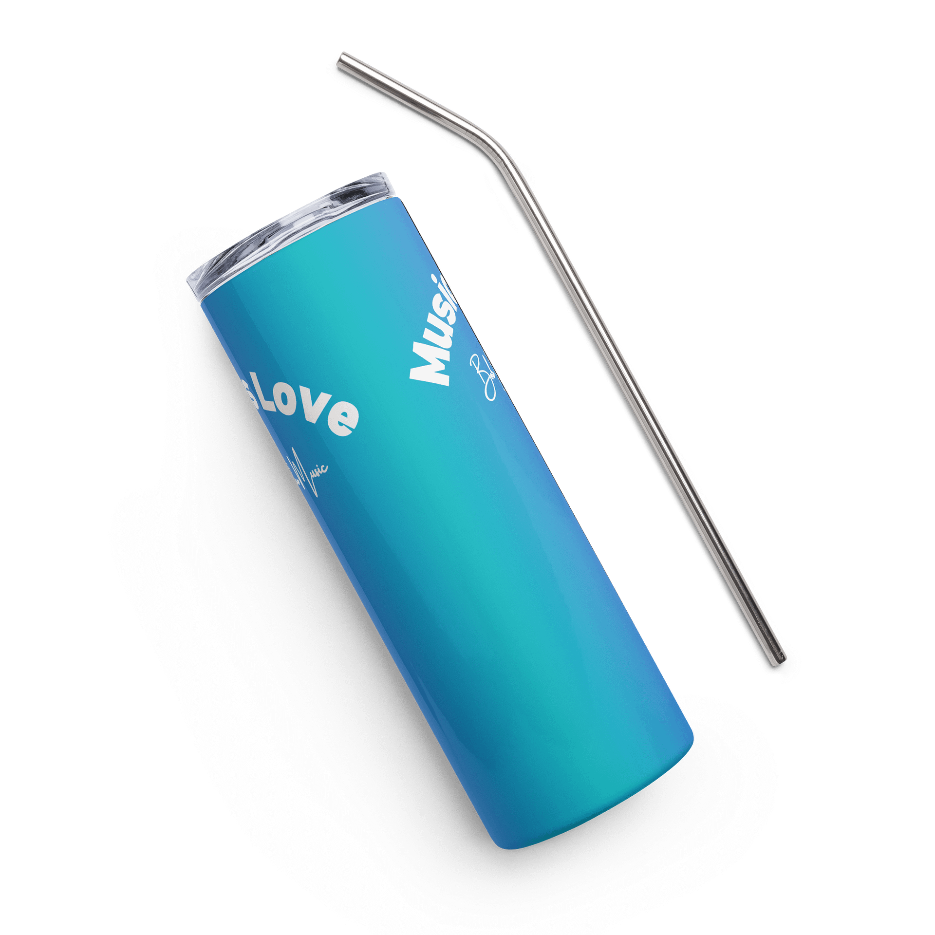 20 oz. Stainless Steel Tumbler w/Straw - Music Is Love product image (11)