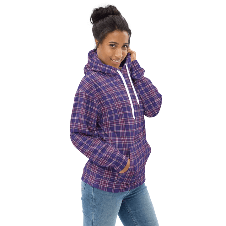 Purple Orchid and Violet Plaid Hoodie product image (1)