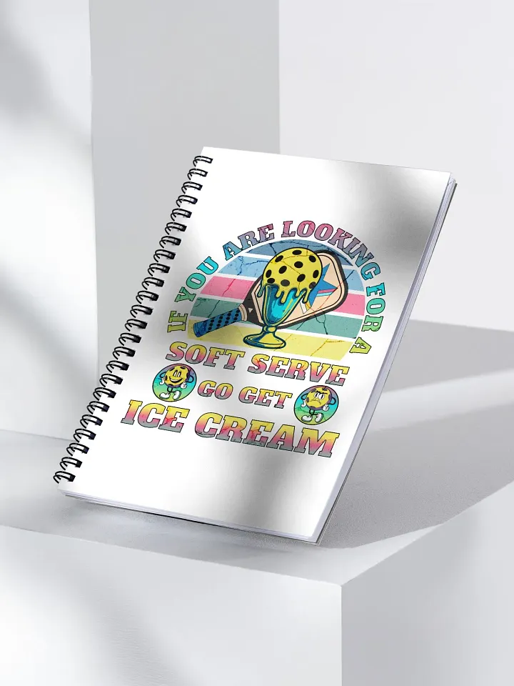 Soft Serve Go Get Ice Cream Pickleball Whimsical Dreams Spiral Notebook product image (2)