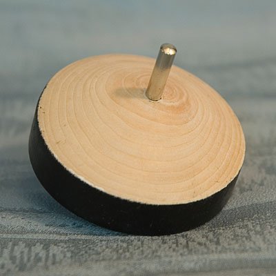 New Toy Spinning Top & String - Solid Wood Painted Koma product image (2)