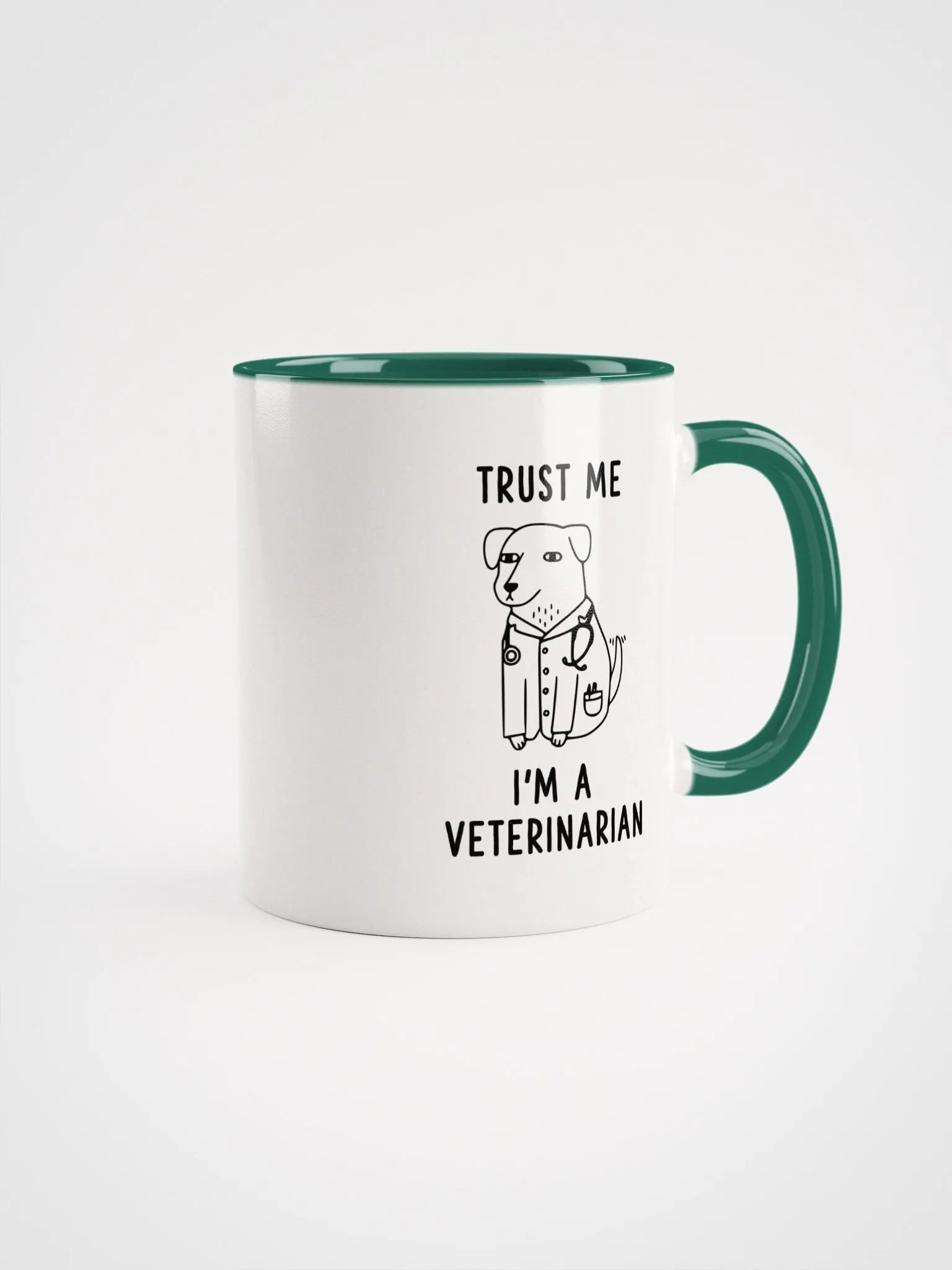 "I'm a veterinarian" Ceramic Mug with color inside product image (1)