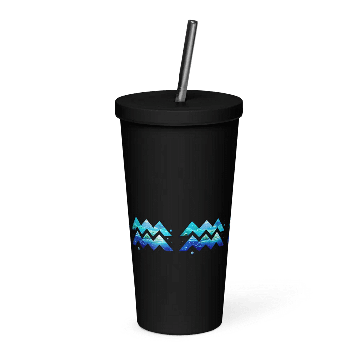 Aquarius Ocean Symbol on Black Tumbler product image (2)