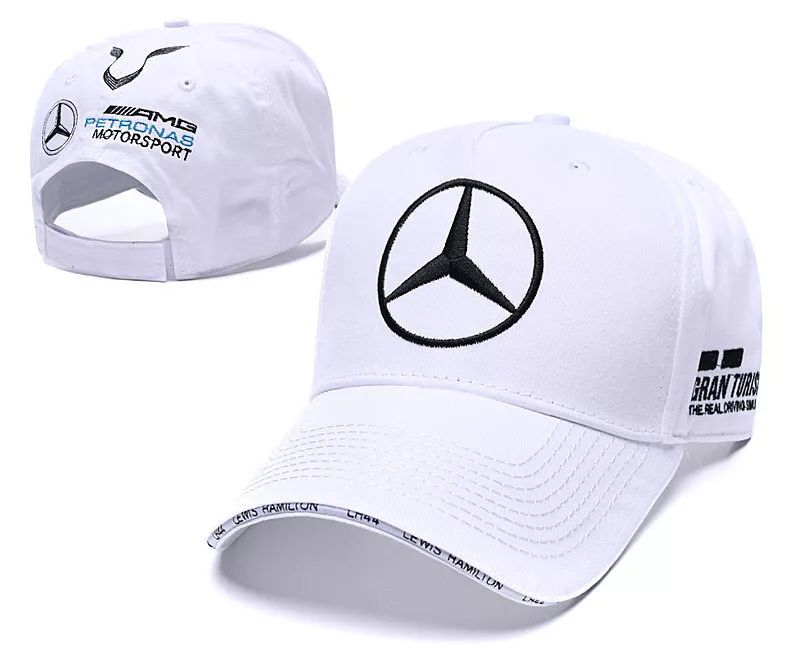 Men's Cap Hat Baseball Adjustable Mercedes Benz AMG Petronas Black/White Solid product image (4)
