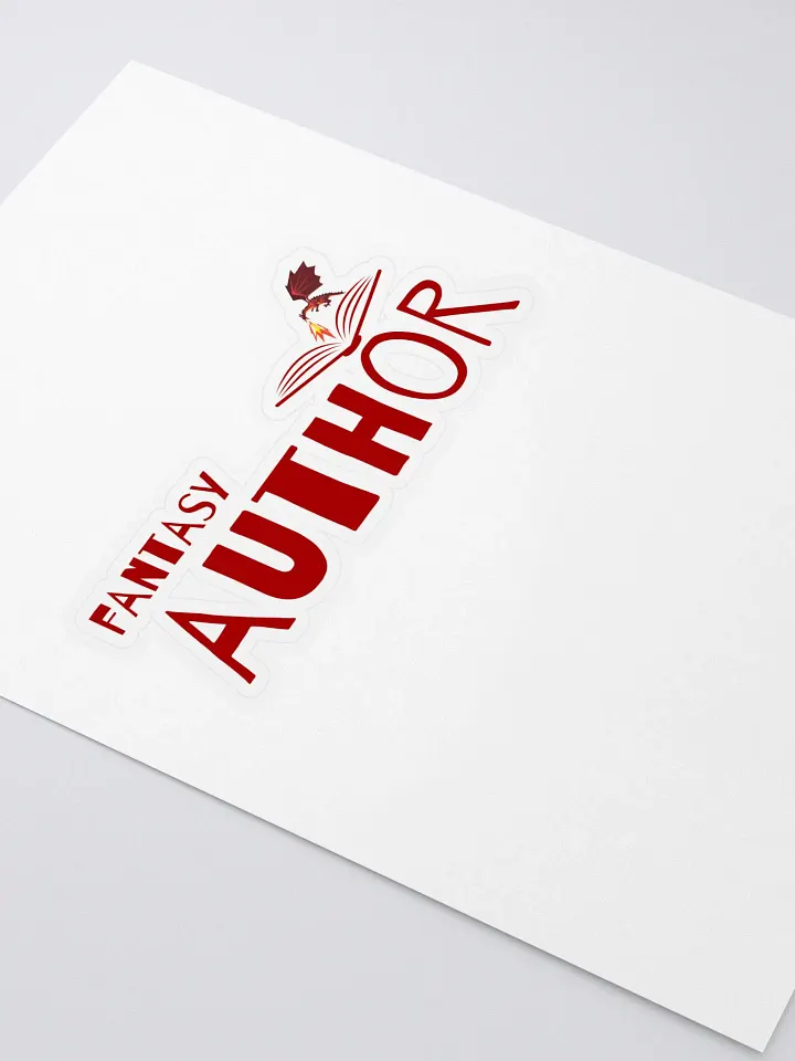 Fantasy Author Sticker - red text product image (2)
