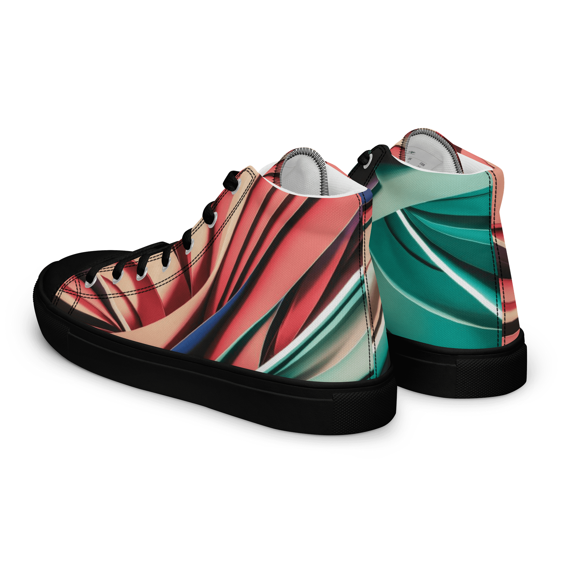Graphic Grove Women's High-Top Canvas Shoes - Abstract Art Design, Vibrant Colours, Comfortable Fit product image (5)