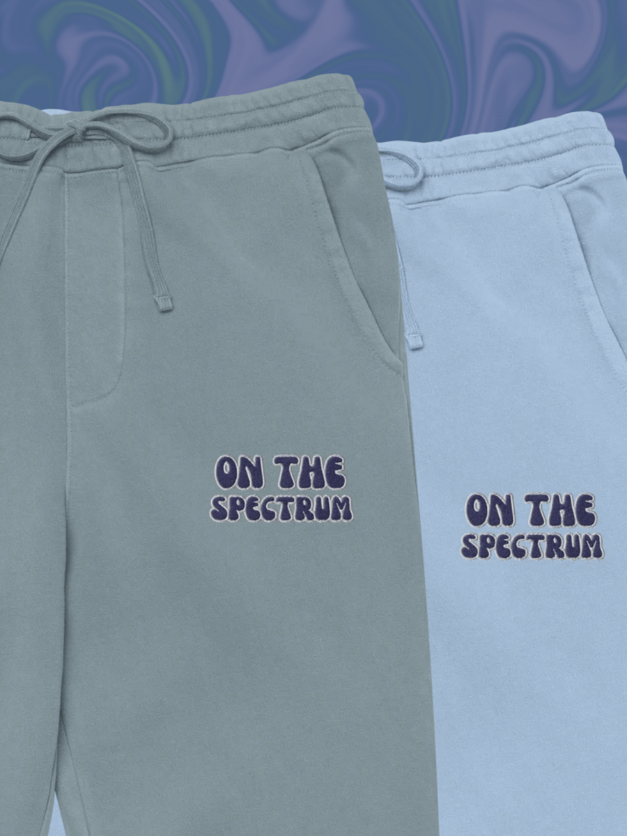 ON THE SPECTRUM (navy and white) pigment dyed sweatpants product image (5)