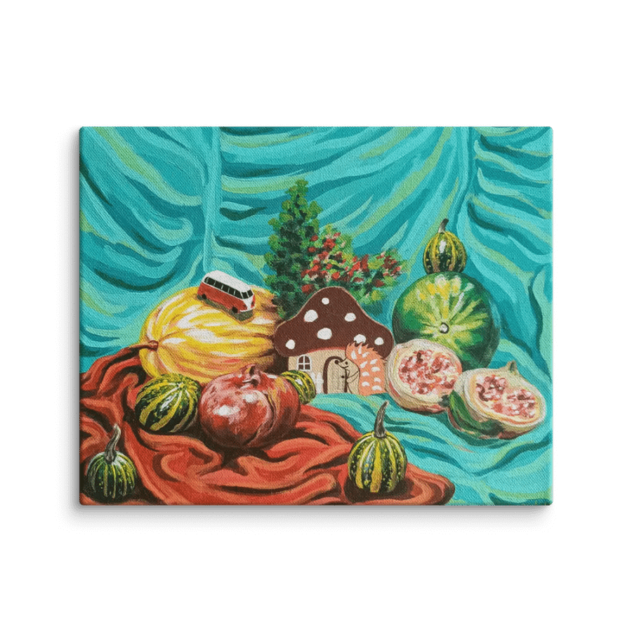 Whimsical Hedgehog Mushroom Sanctuary On Canvas product image (3)