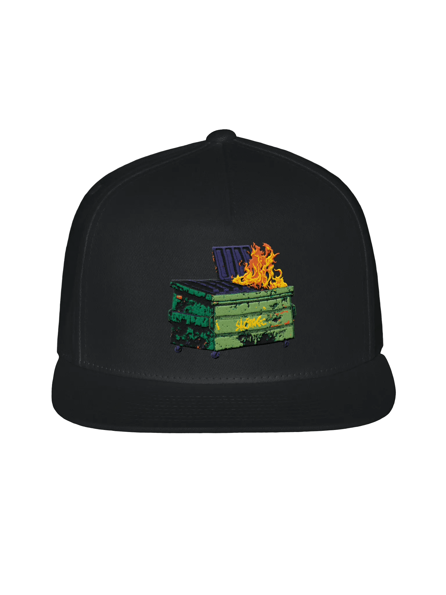 A green garbage container on fire product image (3)