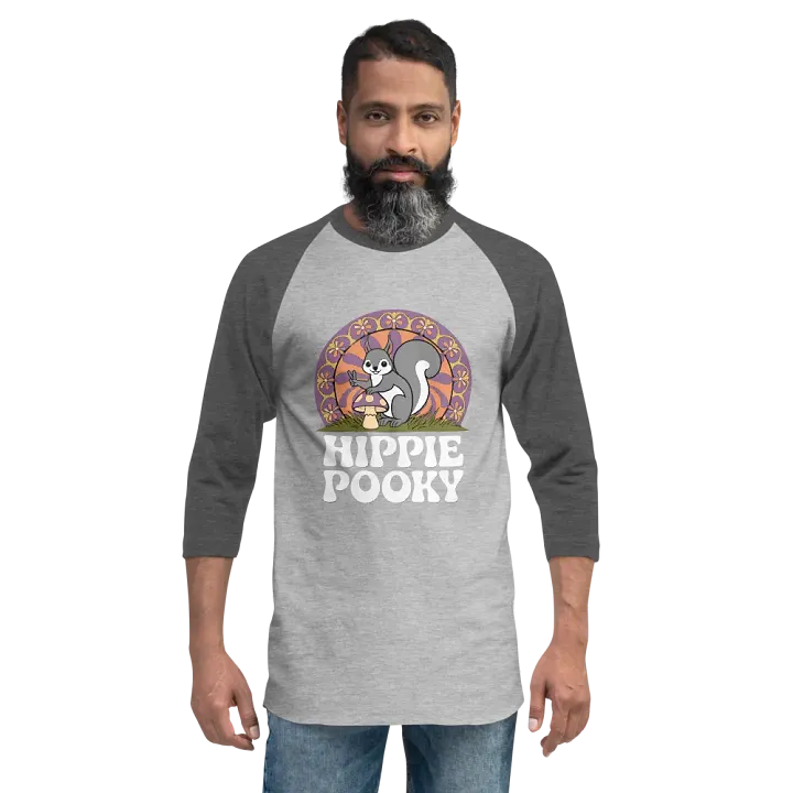 Hippie Pooky Peace Sign Raglan Tee product image (2)