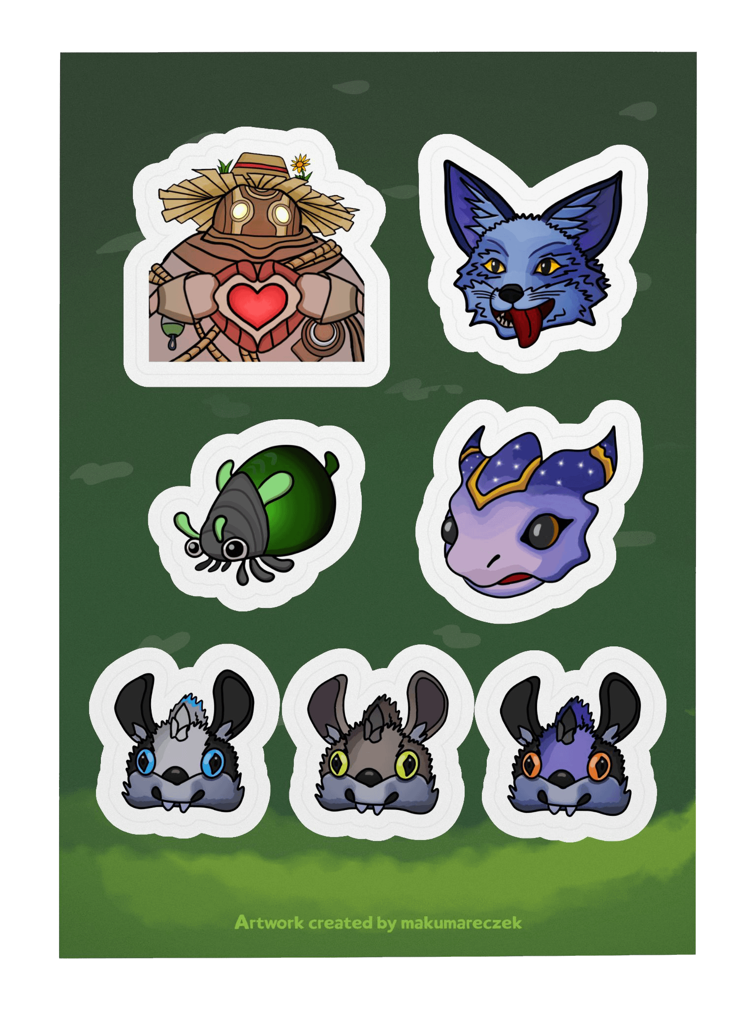 Palia Emotes Set - Kiss Cut Sticker Sheet product image (1)