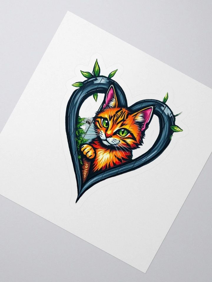 Katze Herz Blumen product image (2)
