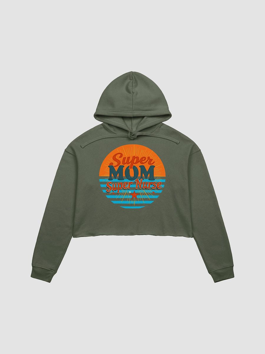 Super Mom, Super Nurse Retro Crop Hoodie product image (4)