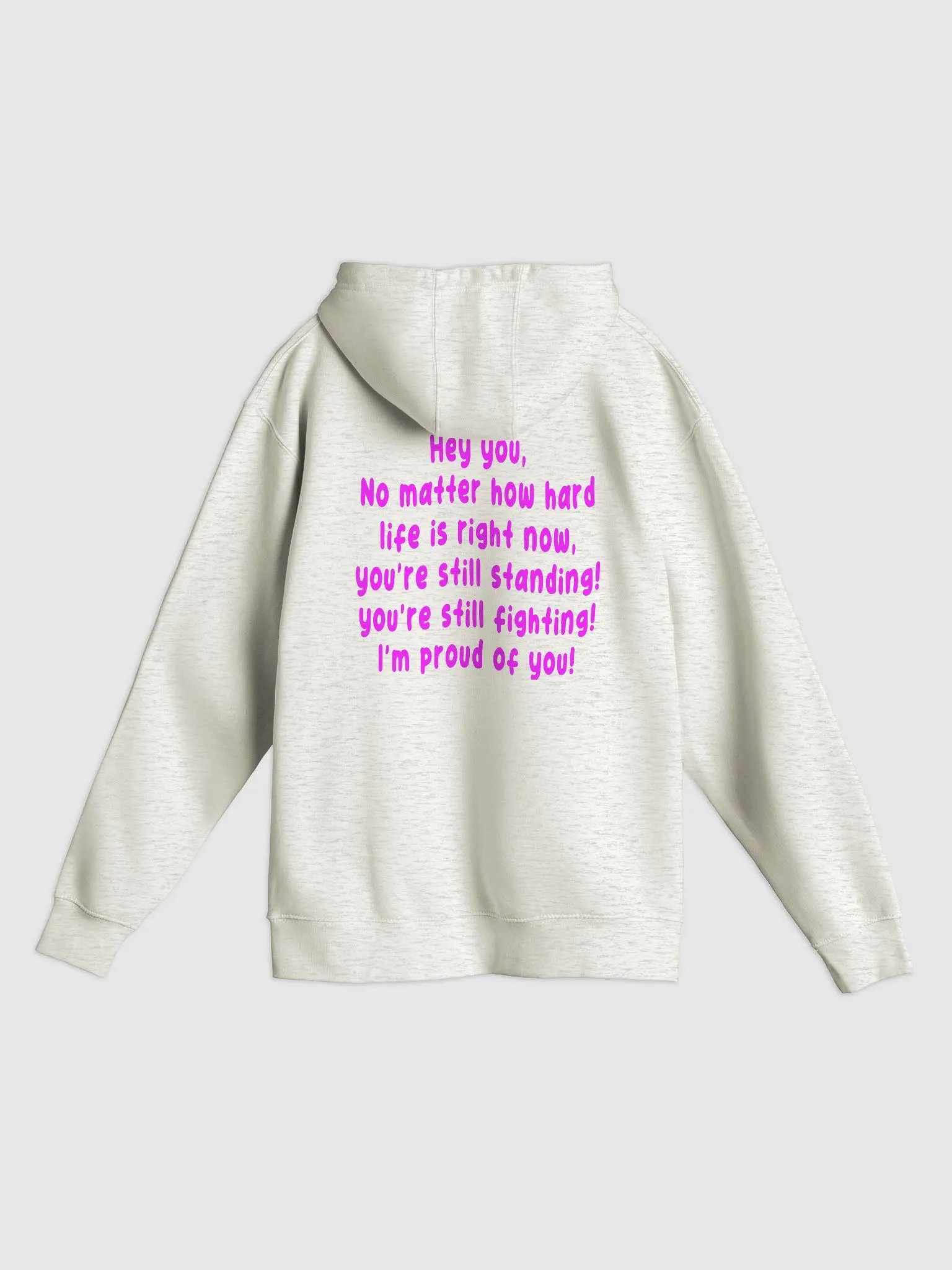 Hey you female hoodie Oatmeal Heather product image (2)