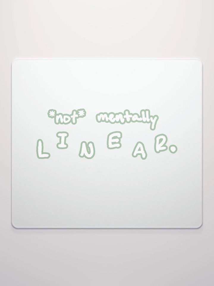 *not* mentally linear (lined design, #96B697) mouse pad product image (2)