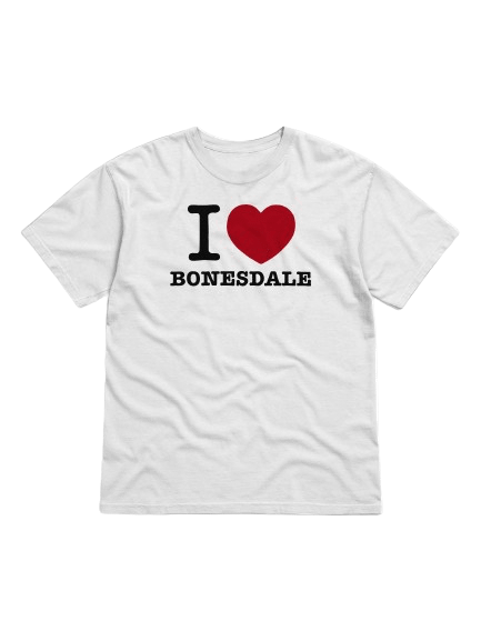 Black Text I Heart Bonesdale Tee product image (1)