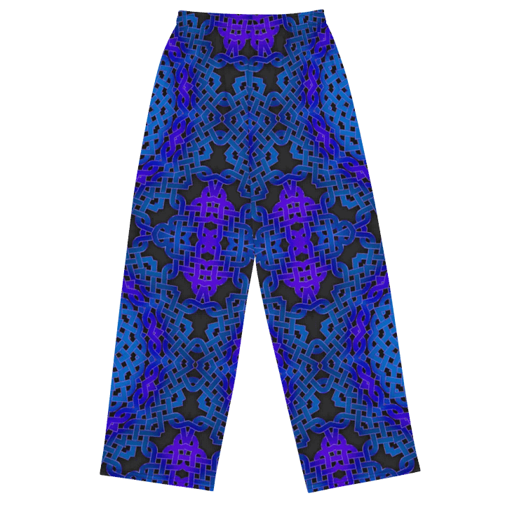 Blue Celtic Knot Kaleidoscope Wideleg Pants product image (1)