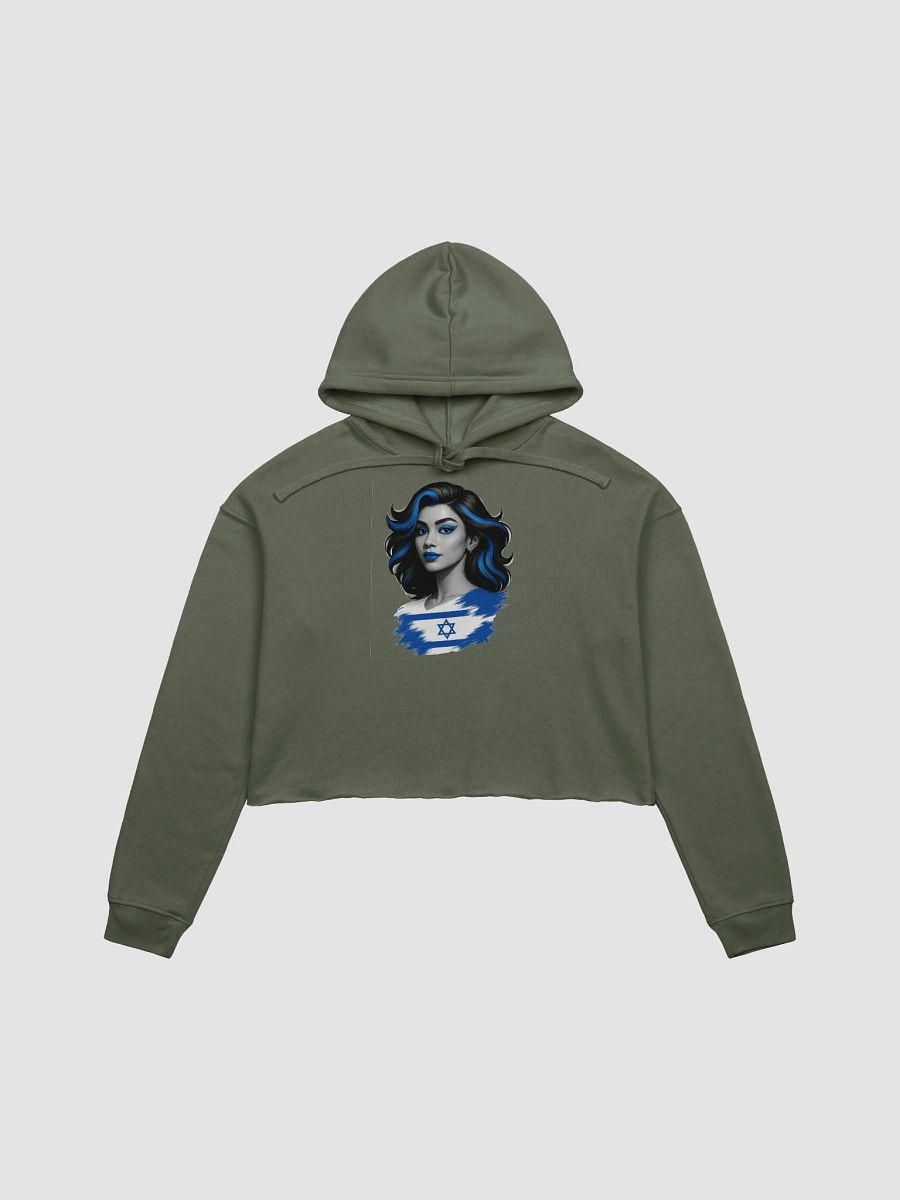 Israeli Flag Artistic Crop Hoodie product image (2)