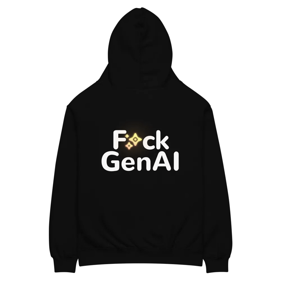 Absolut Idiocy Unisex Premium Oversized Hoodie - F✨ck Generative AI (Logo) product image (4)