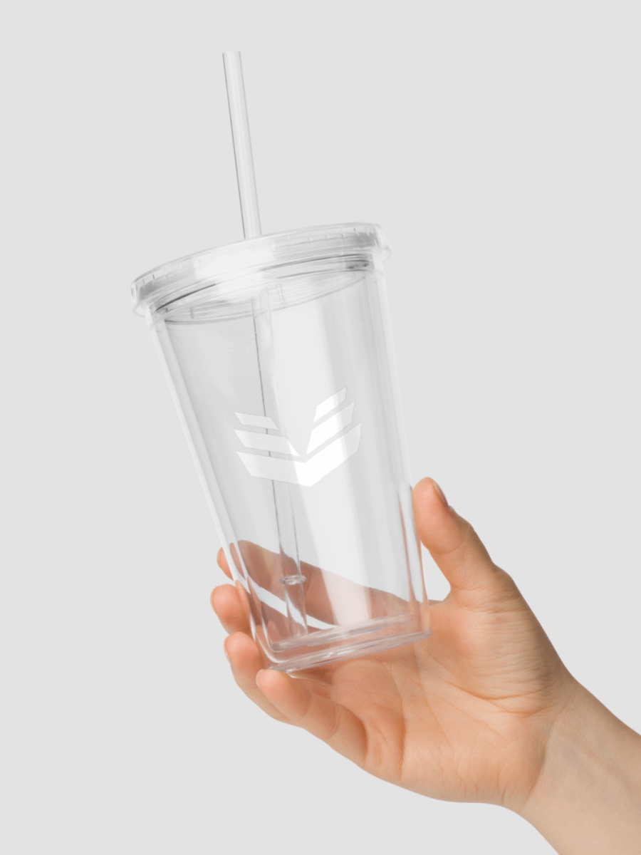 Double Wall Clear Plastic Tumbler - White product image (6)