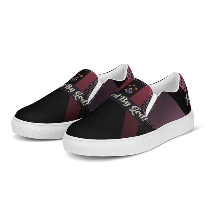 BBG Diamond Cross Black and Purple Men's Slip Ons product image (2)