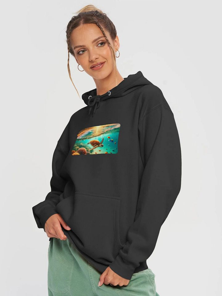 Ocean Serenity Unisex Hoodie | AI Design beautiful underwater scenery product image (1)