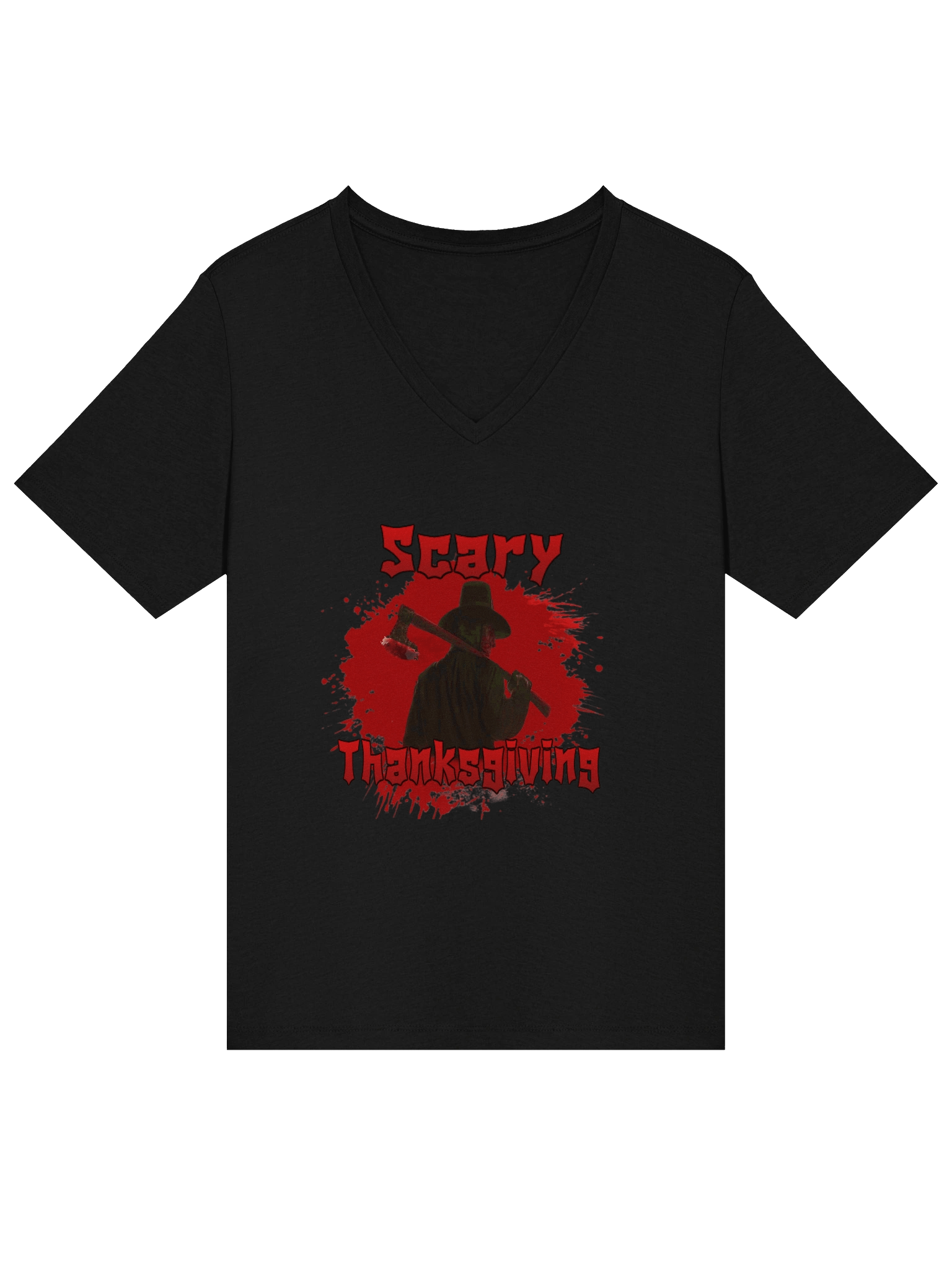Gothic Thanksgiving Reaper Women's V-Neck Tee product image (13)