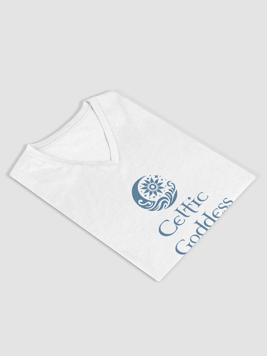 Celtic Goddess Relxed V-Neck (White/Blue) product image (9)