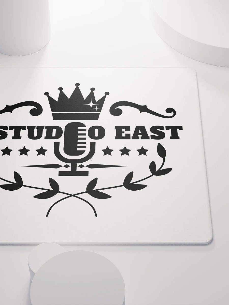 White mousepad with black logo (large) product image (4)