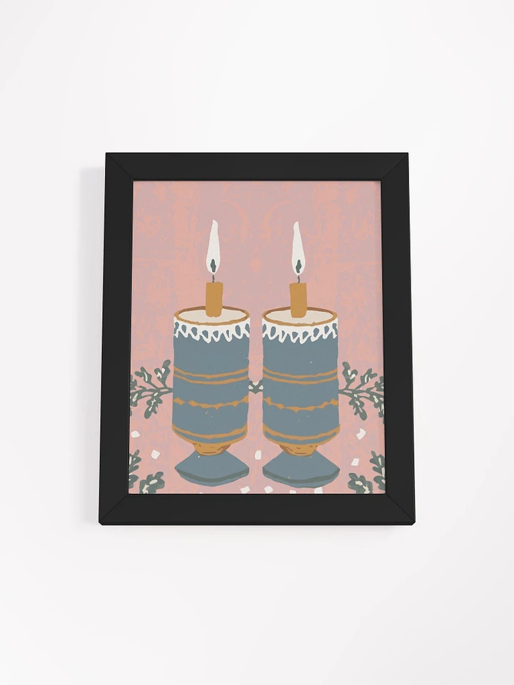 Shabbat Candles Painting Framed Wall Art Print product image (2)