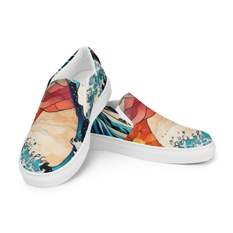 Japanese Serenity Waves Slip-Ons For Women product image (11)