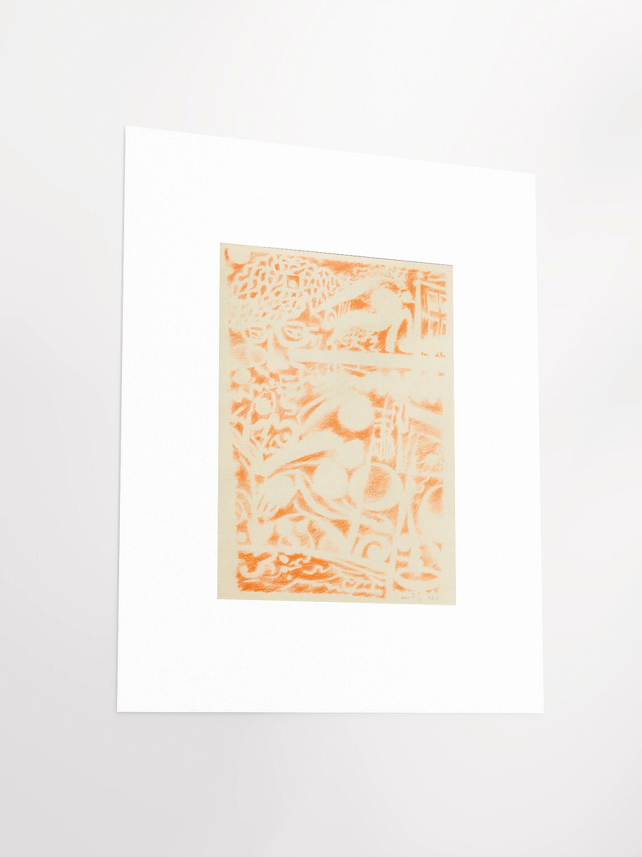 Woman Reading (orange) 11.8.90 Print product image (4)