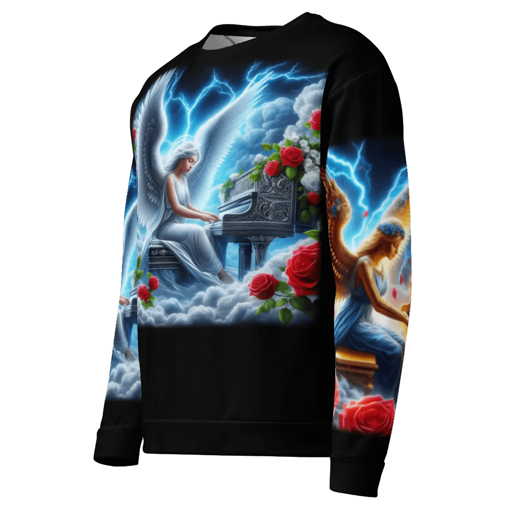 Angels making Music with a Piano - All-Over Unisex Sweatshirt #26 product image (4)