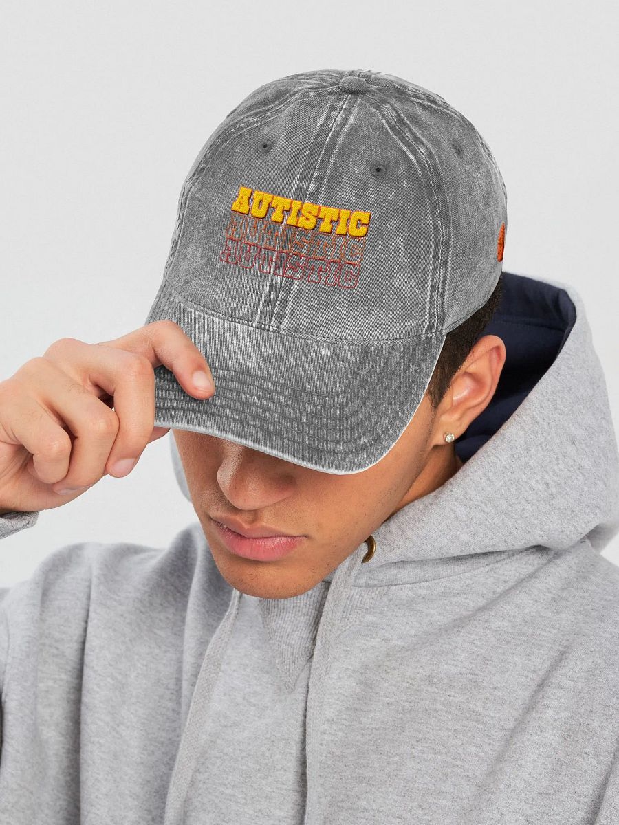 AUTISTIC vintage wash dad hat product image (14)