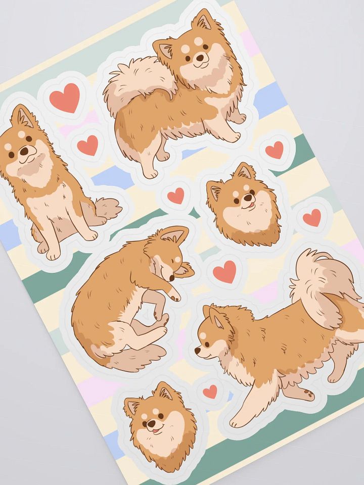 Long Haired Chihuahua Love Sticker Sheet product image (2)