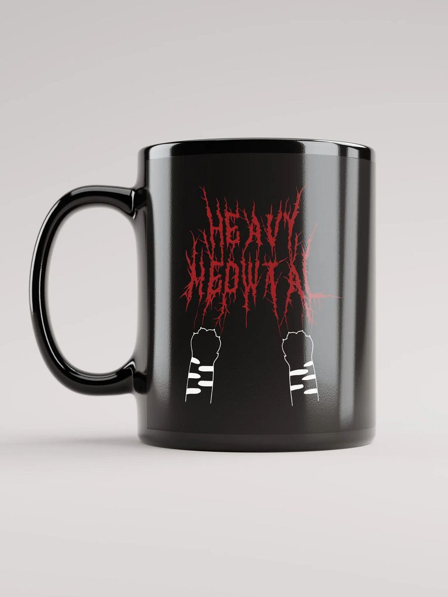 Heavy Meowtal 11oz black mug for metalheads and cat lovers product image (11)