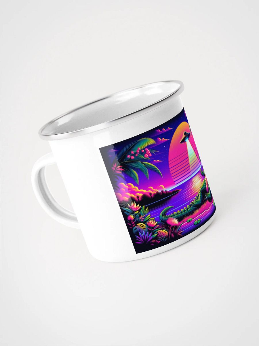 Retro-Futuristic Alligator Enamel Mug product image (4)