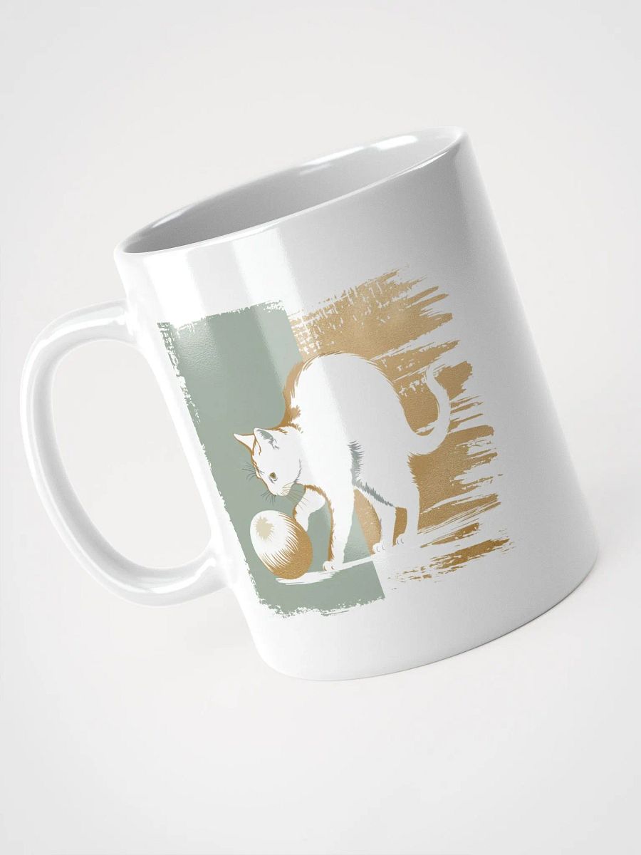 Holiday cat charm -white mug product image (3)