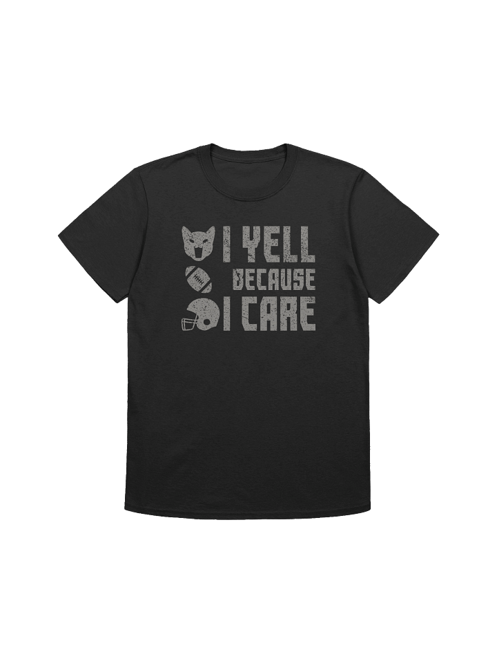 American Football Cat (I Yell Because I Care) - Unisex Adult Super Soft Lightweight T-shirt product image (2)