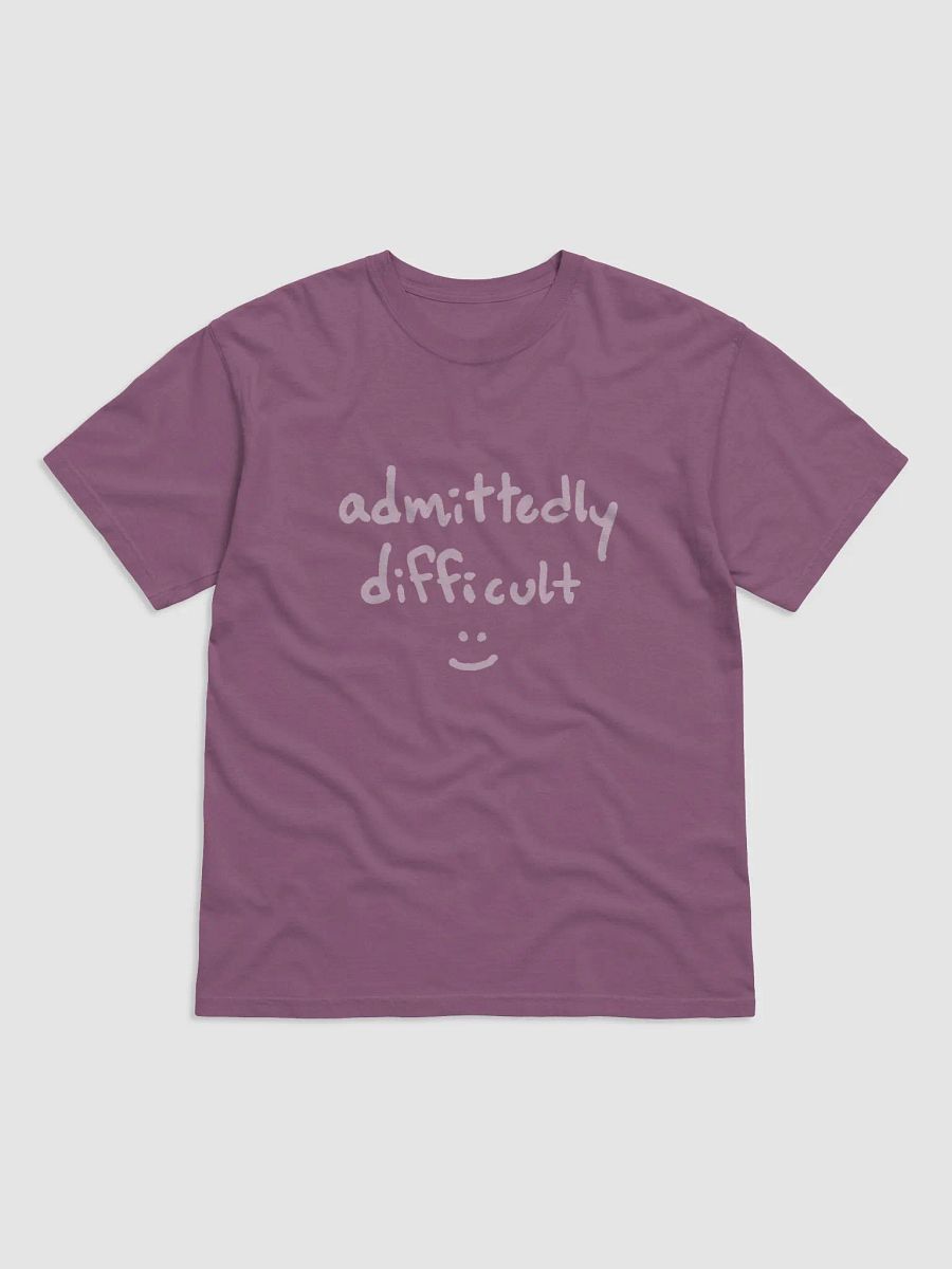 admittedly difficult (#E3C6D9) garment-dyed tee product image (1)