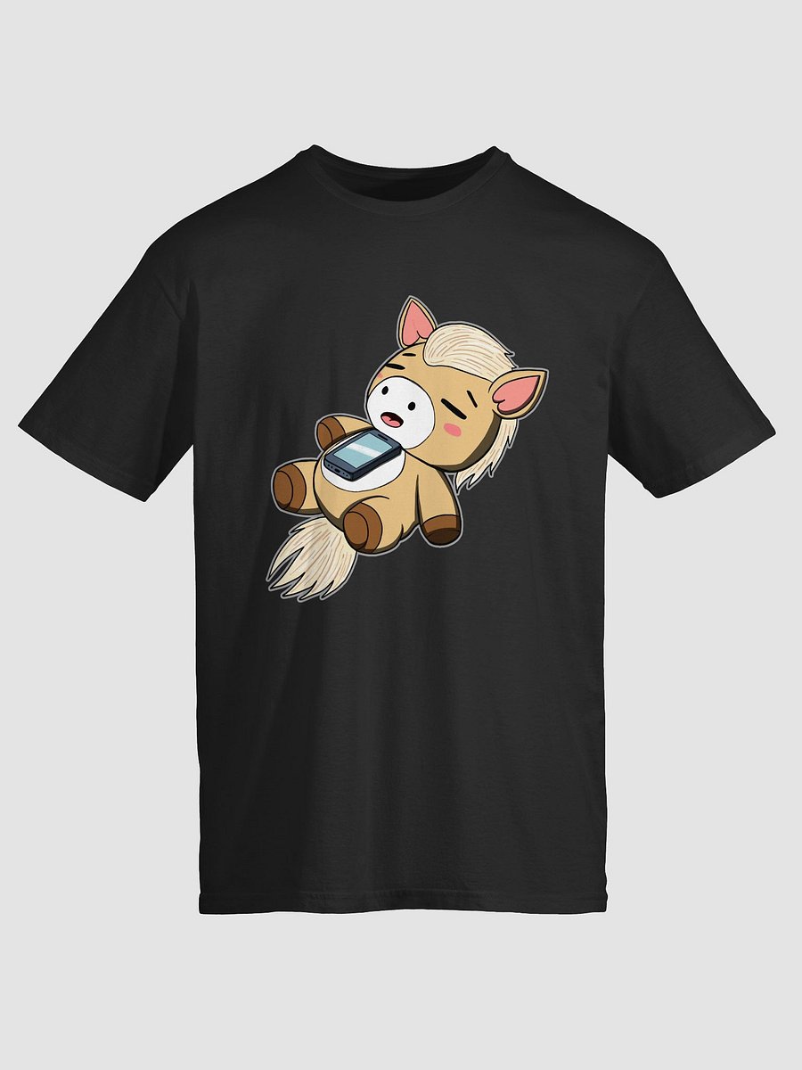 Sleepy Waffle T-Shirt | Horse Passed Out with Phone | Relatable Doomscrolling Nap Shirt product image (2)