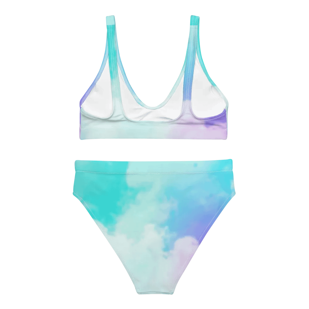 Blur cloud rainbow Design High Waisted Bikini - V2 product image (4)